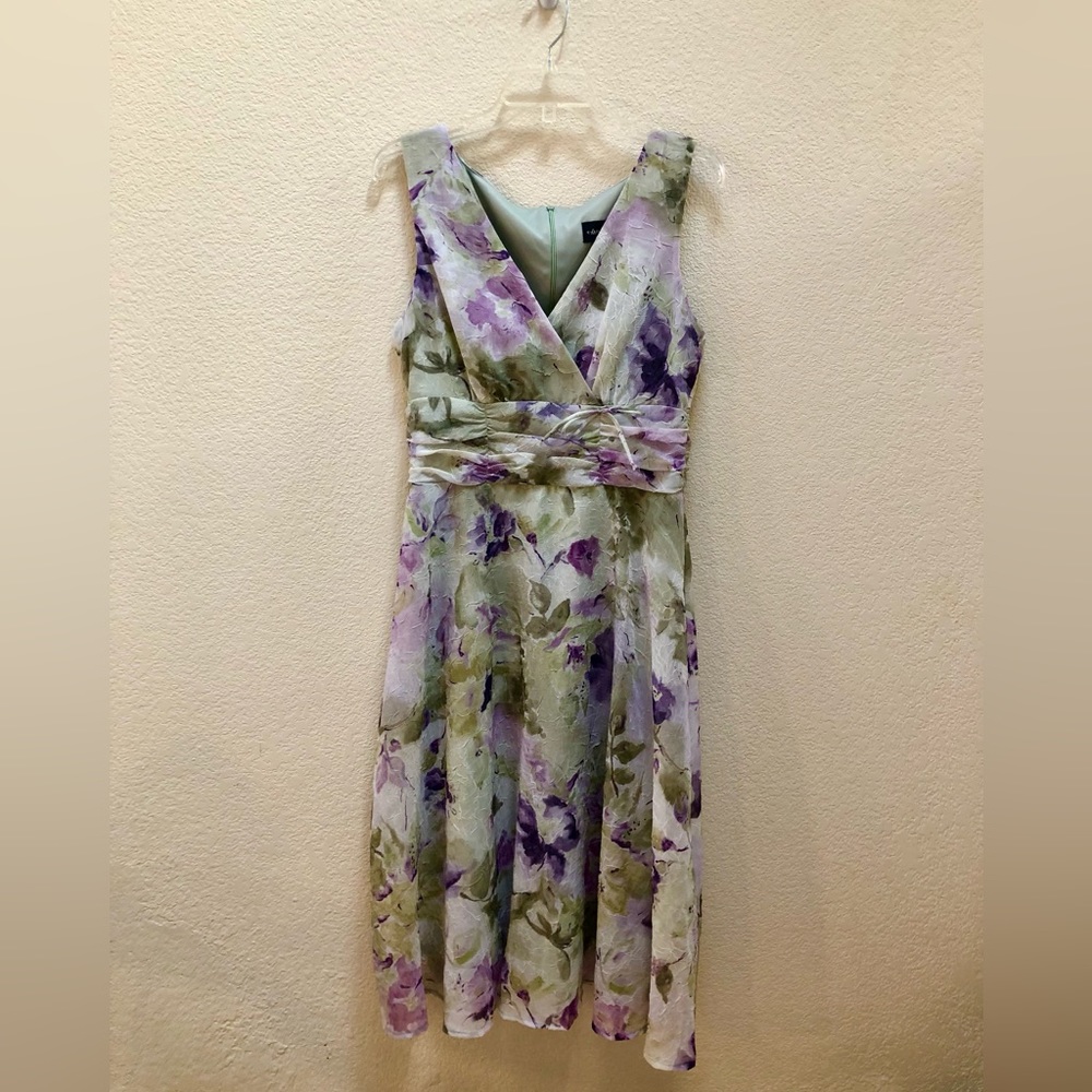 Sleeveless watercolor floral connected apparel dress